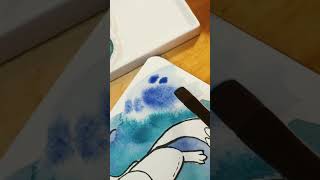 Floatzel Pokemon Watercolor Painting - Watercolor Ink And Prima Watercolor Confections