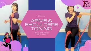 20-minute beginners band workout for stronger arms and shoulders