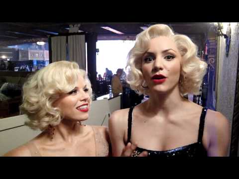 On the set of SMASH with 2 aspiring Marilyns