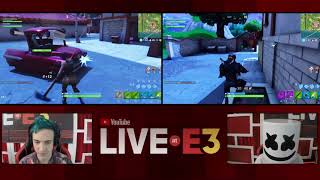 Ninja and Marshmello Play Fortnite at the YouTube Live at E3 Studio Part 1 Ninja and Marshmello Play Fortnite at the YouTube Live at E3 Studio Part 1