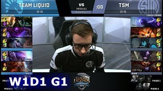 Liquid vs TSM | Week 1 Day 1 of S8 NA LCS Spring 2018 | TL vs TSM W1D1 G1