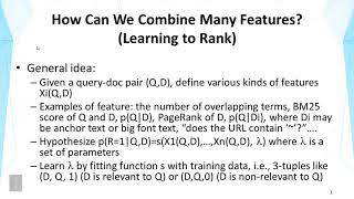 Lecture 34 - Learning to Rank -- Part 1 | UIUC
