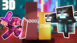 Steve Vs Nether Mobs Power Level - 3D Minecraft Animation