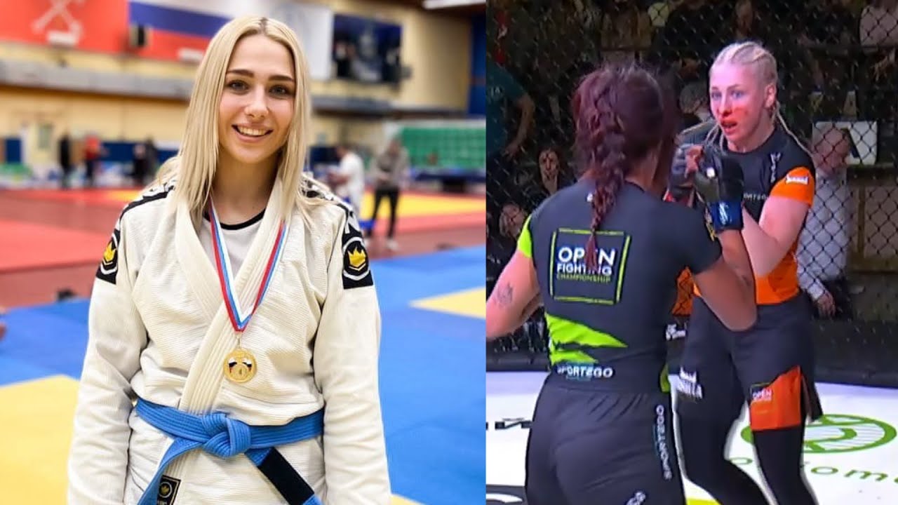 Great display of fighter’s heart from the BEAUTIFUL girl! RUSSIAN AMAZON in a bloody fight!