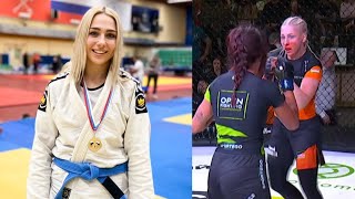 Great display of fighter’s heart from the BEAUTIFUL girl! RUSSIAN AMAZON in a bloody fight!