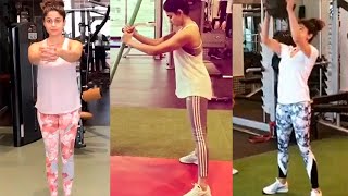 Shamita Shetty Hot Gym Workout Shamita Shetty Gym Training Video Hot Bollywood Actress