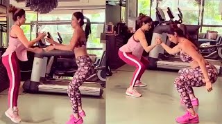 Shamita Shetty Hot Gym Workout Shamita Shetty Gym Training Video Hot Bollywood Actress