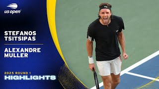 Stefanos Tsitsipas Vs. Alexandre Muller Highlights 2025 Us Open Round 1