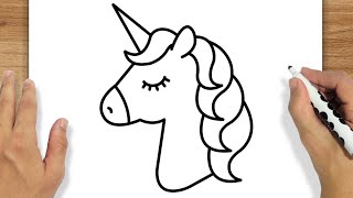 Como Desenhar Um Unicórnio Kawaii How To Draw A Cute Unicorn Cómo Dibujar Un Unicornio Kawaii