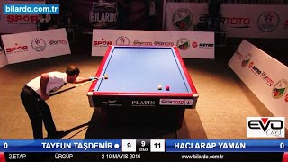 Tayfun Taşdemi̇r Vs Haci Arap Yaman Fi̇nal Türki̇ye 3 Cushion Billiards Championship Stage 2 Ürgüp