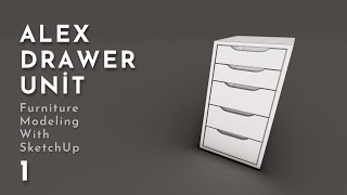 Drawer Uni̇t Modeli̇ng Ikea Alex Timelapse