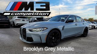 NEW ARRIVAL!  2023 BMW M3 Competition M xDrive Brooklyn Grey Metallic Kylami Ora