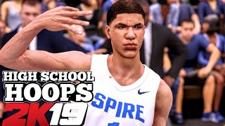 2K Fans Create a HIGH SCHOOL HOOPS 2K19 VIDEO GAME! LaMelo Ball & Spire Vs Sierra Canyon!