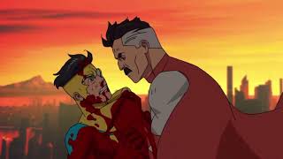 Omni-Man Vs Invincible Train Scene -Season 1 Episode 8Part 45