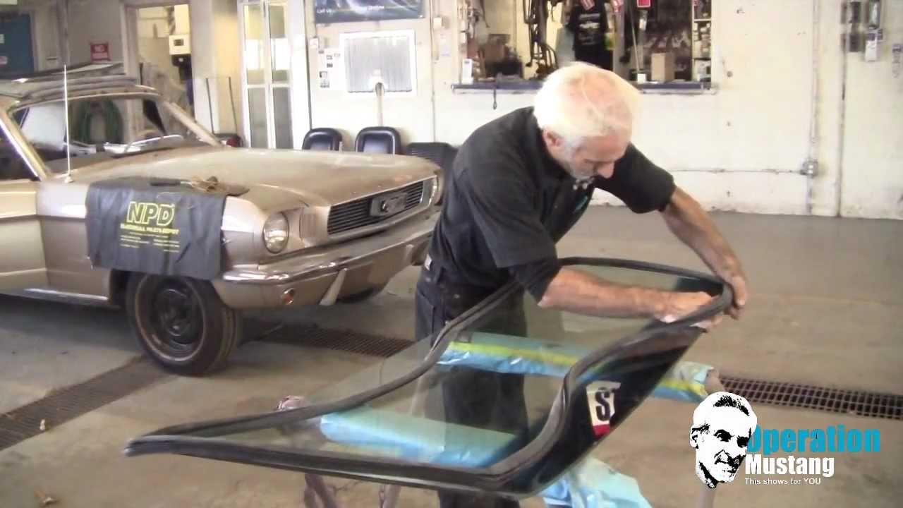 Operation Mustang windshield install made easy - YouTube