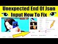 Unexpected End Of Json Input Youtube Thumbnail How To Fix