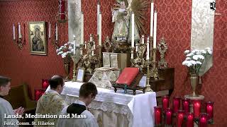 Lauds, Meditation & Holy Mass: 9 AM EASTERN TIME (ET)