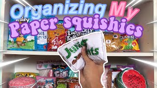 ORGANIZING ALL OF MY PAPER SQUISHIES! - new organizer-💕