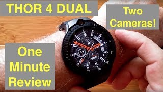 ZEBLAZE THOR 4 DUAL (Two Cameras) 4G Android 7.1.1 "Always Time" Smartwatch: One Minute Overview
