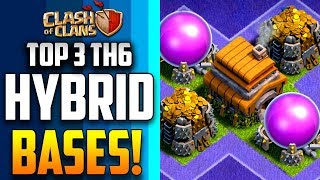 Top 3 Town Hall 6 Hybrid Bases Top 3 Th6 Hybrid Bases Best Th6 Defence Layouts Clash Of Clans