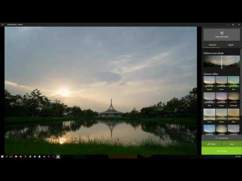 รีวิวแนะนำโปรแกรมแต่งรูป App Photo ที่มากับ window10 Free