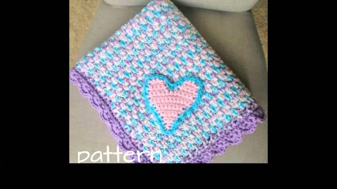 crochet baby blanket with bernat yarn - YouTube