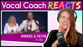Vocal Coach reacts to Anneke Van Giersbergen & Devin Townsend - Ih Ah! (Live)