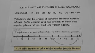 2.Sınıf Doğal Sayıları En Yakın Onluğa Yuvarlama