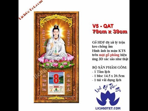 LỊCH TẾT TREO TƯỜNG QUAN ÂM