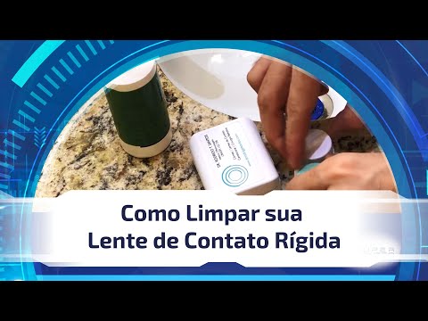 Como limpar minhas lentes de contato rígidas?