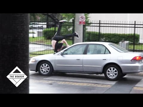 EPIC FAIL, EPIC RECOVERY: Skateboarder Gets Flipped by Car, Dusts Off Like a Boss