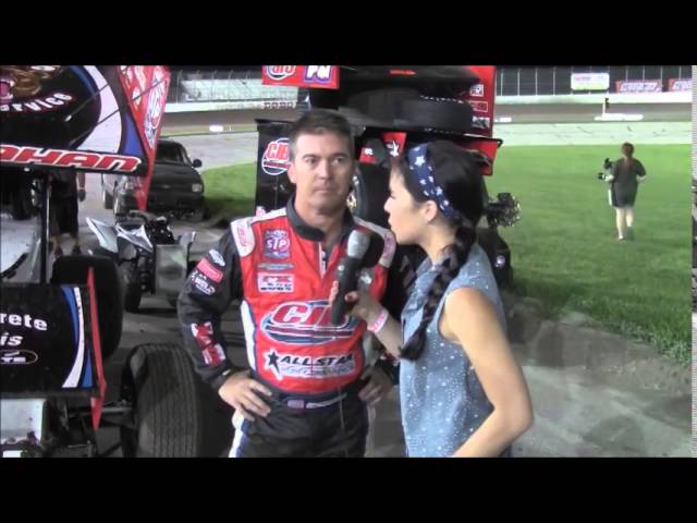 World of Outlaws STP Sprint Car Series Victory Lane from Dodge City Raceway Park