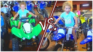 🚵 DIRT BIKE SHOPPING WITH THE FAMILY | KIDS QUAD VS DIRT BIKE 🚴