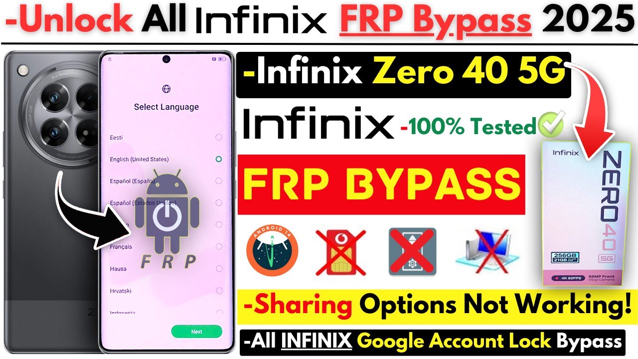 Unlock Infinix Zero 40 FRP Bypass Without PC -Infinix Unlock Infinix Zero 40 FRP Bypass Without PC -Infinix