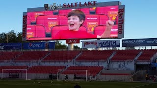 Kid Temper Tantrum On Jumbotron During Soccer Match Original