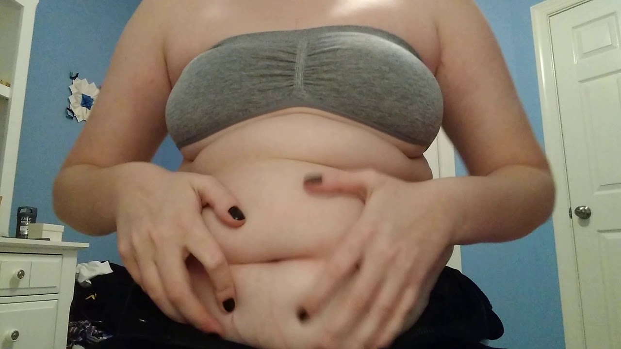 Bloated asian showing weight gain