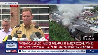 Konferencja Wojewody Lubuskiego Miejsce Pożaru Jest Zabezpieczone