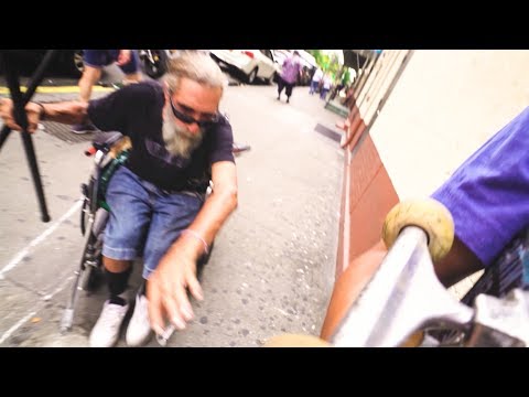 ATTACKED BY MAN IN WHEELCHAIR