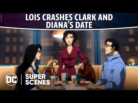 Justice League: Throne of Atlantis - Lois Crashes Clark and Diana&#039;s Date | Super Scenes | DC