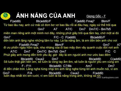ÁNH NẮNG CỦA ANH | Hợp Âm Chuẩn Theo Ca Khúc Của Đức Phúc | Hay Nhưng Khó | Giọng F dur |