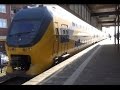 VIRM 9574 gaat vol op de tyfoon op Station Heiloo