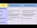Microsoft Surface and Toshiba Excite 10 SE, full specifications
