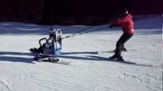 Sit Skiing - Mother and Daughter Team - Disabled Skiers