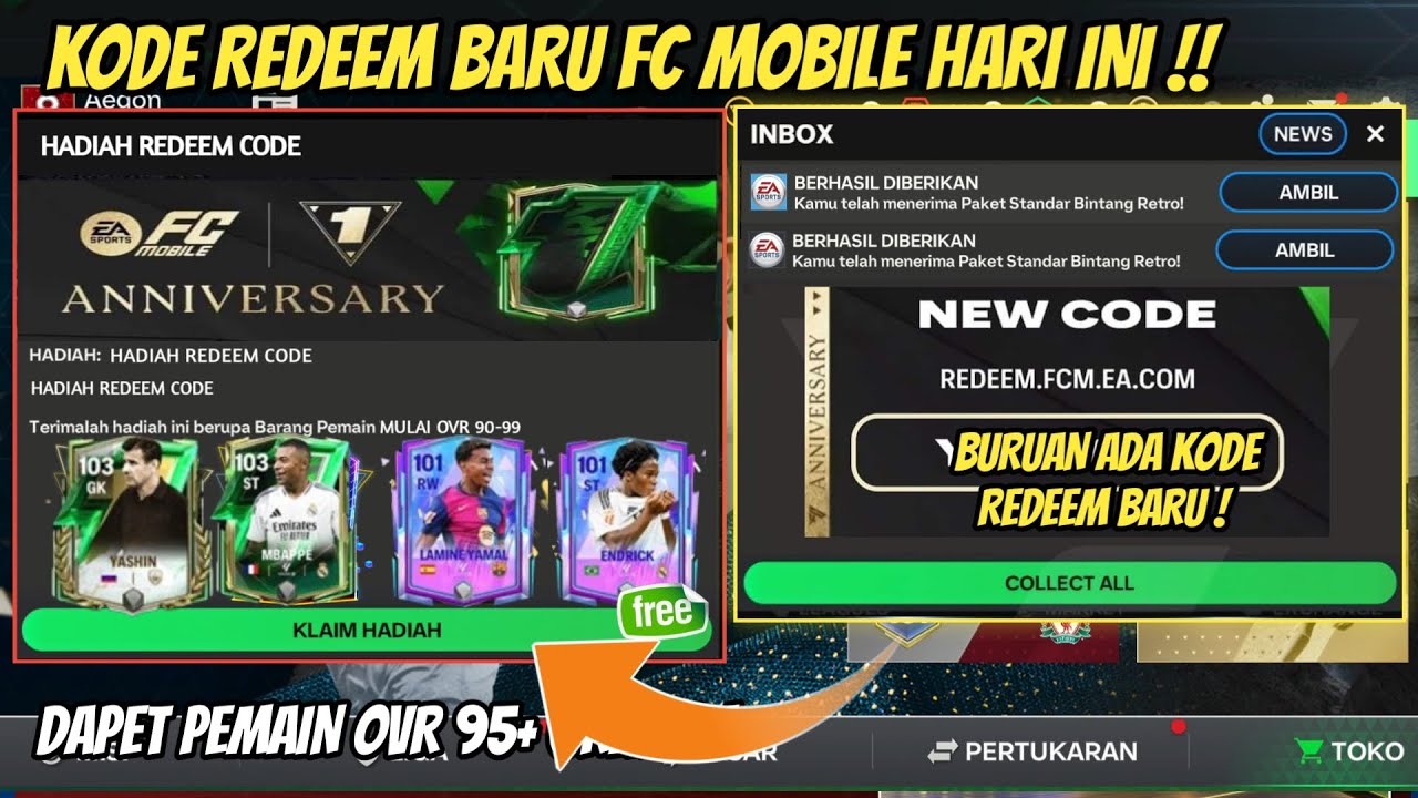 LATEST FC MOBILE REDEEM CODE TODAY’S ANNIVERSARY EVENT LATEST FC MOBILE REDEEM CODE TODAY’S ANNIVERSARY EVENT