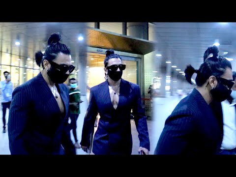 Ranveer Singh Snapped With New Hair Style At Airport | Ranveer Singh Hair Style