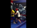 Josh Newman sparring Gary Brown