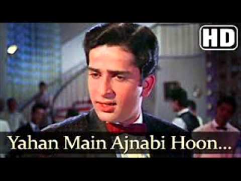 Yahan Main Ajnabi Hoon from Jab Jab Phool Khile