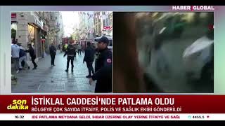 Son Daki̇ka Taksim Istiklal Caddesi Üzerinde Patlama Anı