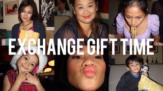 VLOG : EXCHANGE GIFT TIME WITH ME AND MY FAMILY
