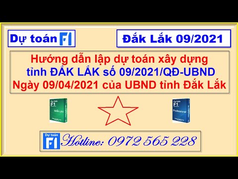 Hướng dẫn lập dự toán tỉnh Đắk Lắk mới nhất 2021